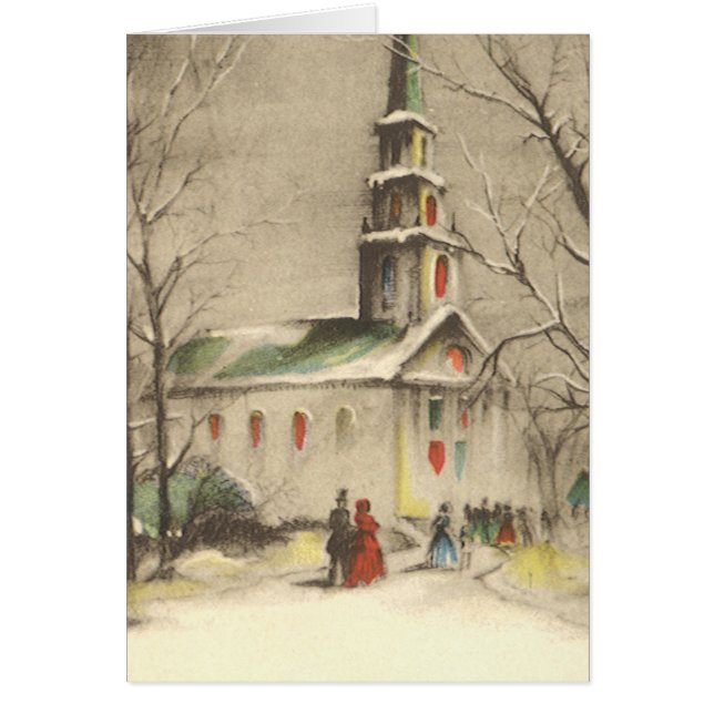 Cartão Natais vintages Obrigado (Frente)