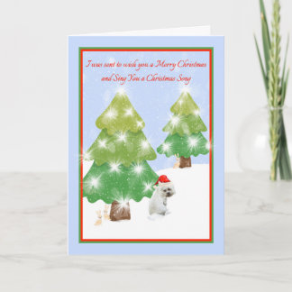 Cartão Natal 2020 com Cachorro Triste