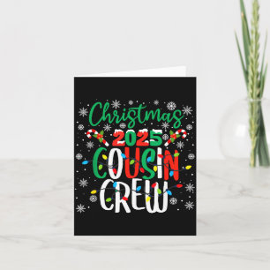 Cartão Natal 2025 Equipe de Primos Xmas Família Correspon