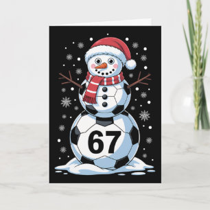 Cartão Natal 67 Meme Futebol Boneco de Neve Árvore Divert