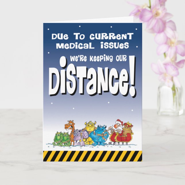 Cartão Natal à distância social (Orquídea)