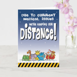 Cartão Natal à distância social