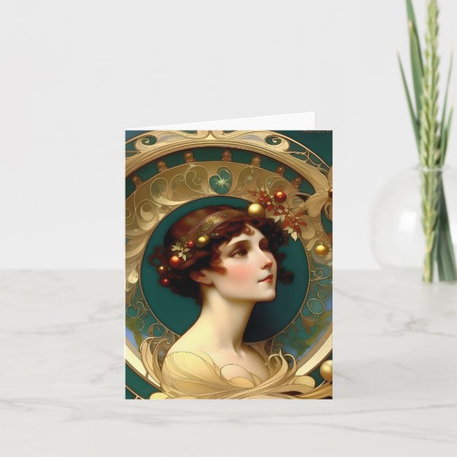 Cartão Natal - AI - Art Nouveau - C (Frente)