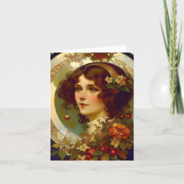 Cartão Natal - AI - Art Nouveau - F