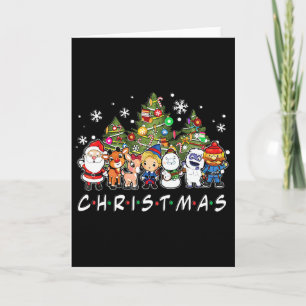 Cartão Natal Amigos do Papai Noel Rena Mamão Família Xm