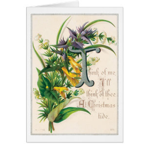 Cartão Natal antigo, Flor