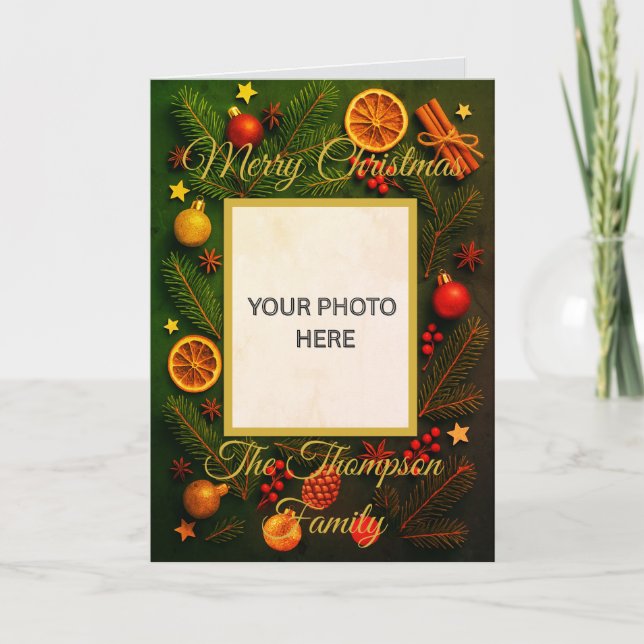Cartão Natal Antigo Personalizado (Frente)