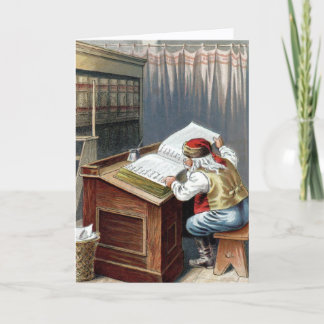 Cartão Natal Antigo, São Nicolau Bonzinho ou Malzinho