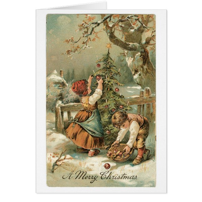 Cartão Natal antiquado (Frente)