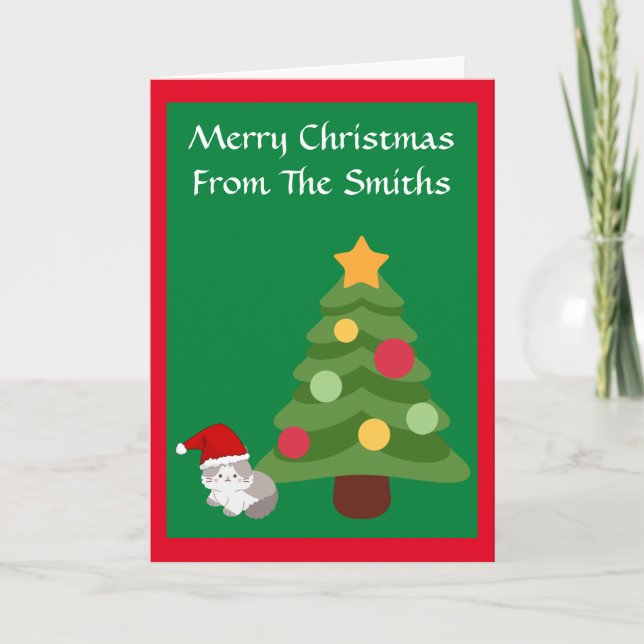 CARTÃO NATAL ÁRVORE DE NATAL PERSONALIZADO (Frente)