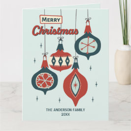 Cartão Natal atômico do século médio