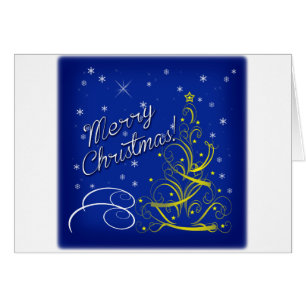 Cartão Natal azul