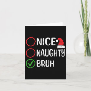 Cartão Natal Bastante Doido Bruh Natal Lista Sa