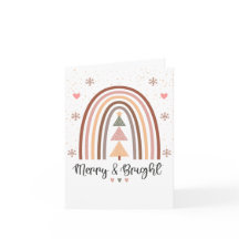 Natal Boho Arco-Íris Alegre e Brilhante