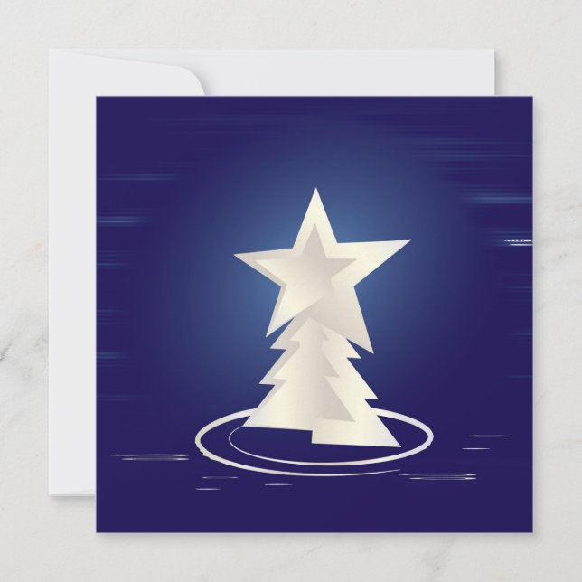 Cartão Natal branco (Frente)