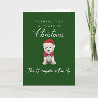 Cartão Natal Caprichoso Westie Branco