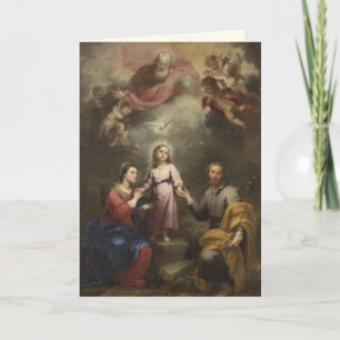 Cartão Natal Católico Sagrada Família Santíssima Trindade