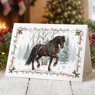Cartão Natal Cavalo