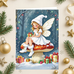 Cartão Natal cheio de Fantasia e Maravilha Poema de Fer