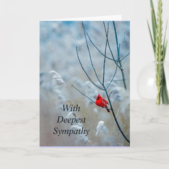 Cartão Natal clássico do cardeal vermelho encorajando (Frente)