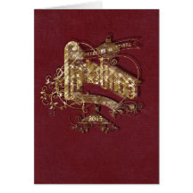 Natal com ouro - Notecard