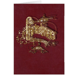 Cartão Natal com ouro - Notecard