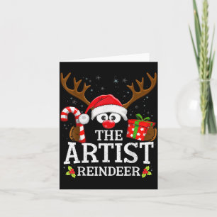 Cartão Natal Correspondência Do Artista Rena Família