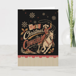 Cartão Natal Cowgirl