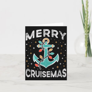 Cartão Natal Crucero Alegre Roupas de Natal da Família Co
