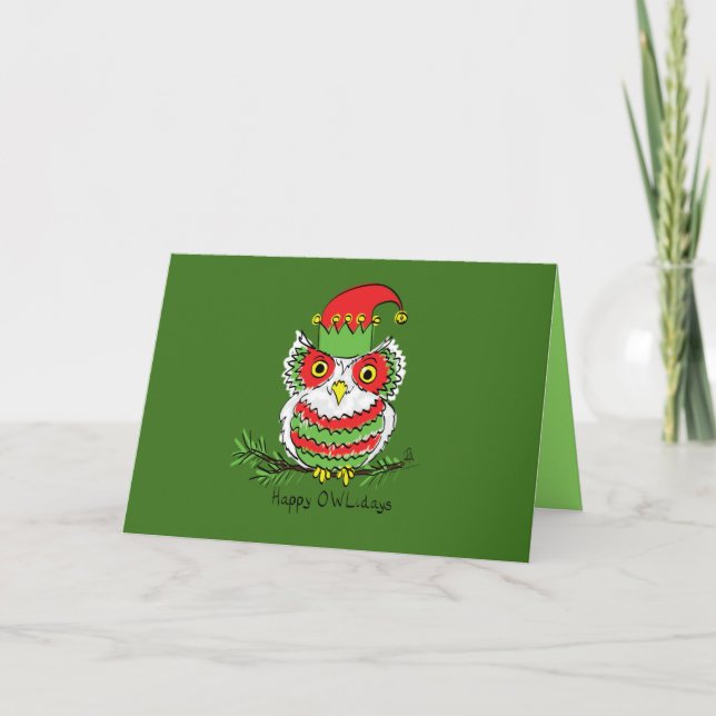 Cartão Natal da Coruja (Frente)