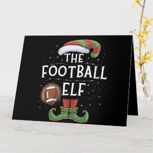 Cartão Natal da Família Elf de Futebol Americano