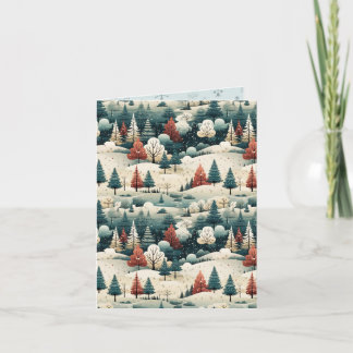 Cartão Natal da Paisagem do Estilo Moderno
