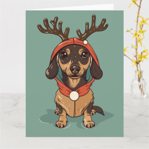 Cartão Natal Dachshund