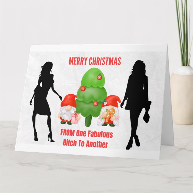 CARTÃO NATAL DE BEIJA GNOMA MELHORES AMIGOS (Frente)