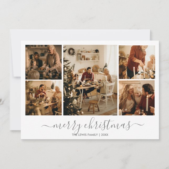 Cartão Natal de Férias (Prata) (Frente)