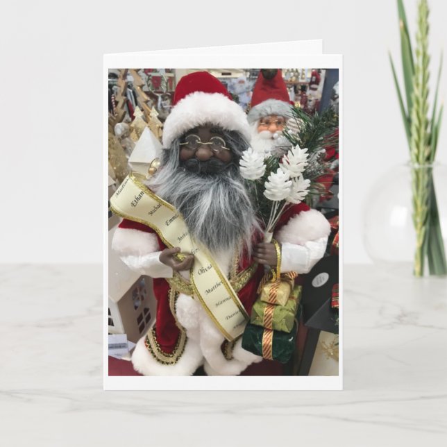 Cartão *NATAL DE MERCADORIAS* e *FELIZ ANO NOVO* (Frente)