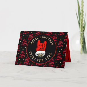 Cartão Natal de Metal Pesado