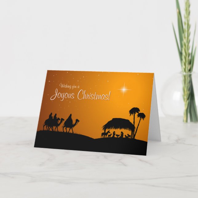 Cartão Natal de Natal de Natividade (Frente)