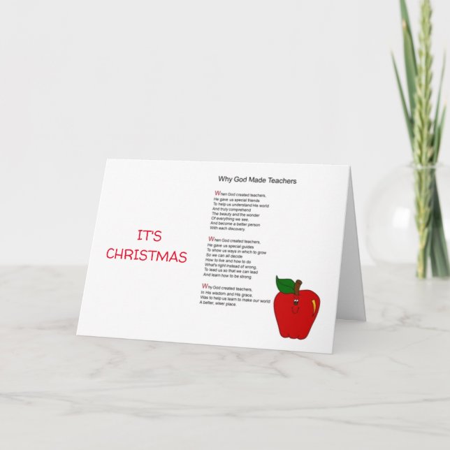 CARTÃO NATAL DESEJA AO MELHOR PROFESSOR (Frente)