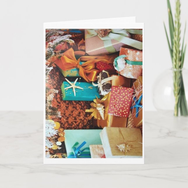 CARTÃO NATAL DESEJA FAMÍLIA, AMIGOS E FELICIDADE (Frente)