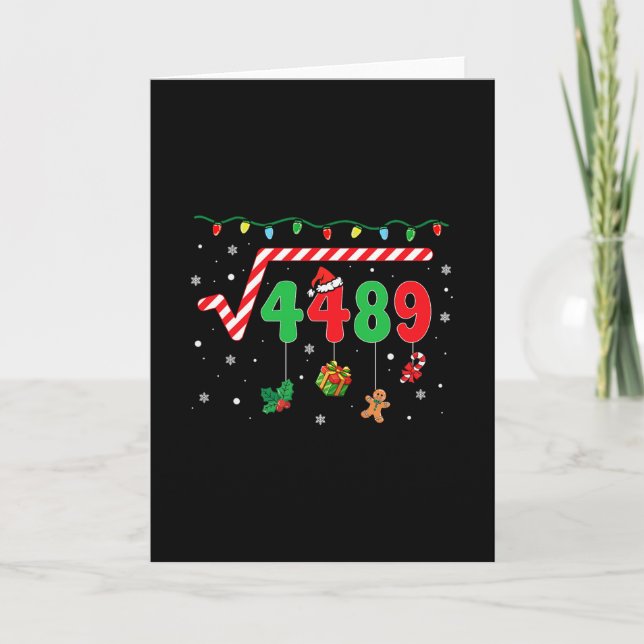 Cartão Natal Divertido 6 7 Professor de Matemática 67 Mem (Frente)