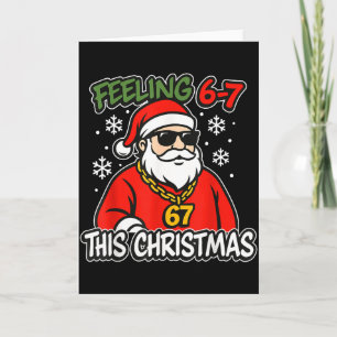 Cartão Natal Divertido Crianças 6-7 67 Seis Sete Meme Men