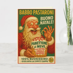 Cartão Natal do Babbo Pastaroni com Rot Brain Italiano
