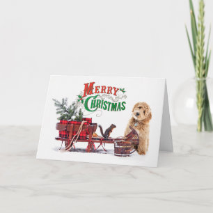 Cartão Natal do Cachorro Doodle