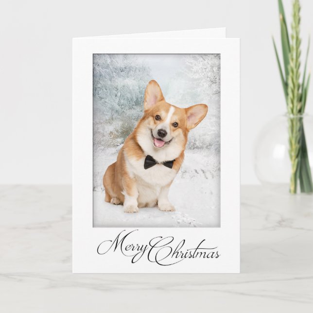 Cartão Natal do Corgi (Frente)
