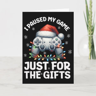 Cartão Natal do Gamer Jogos de Vídeo Rapazes Chris