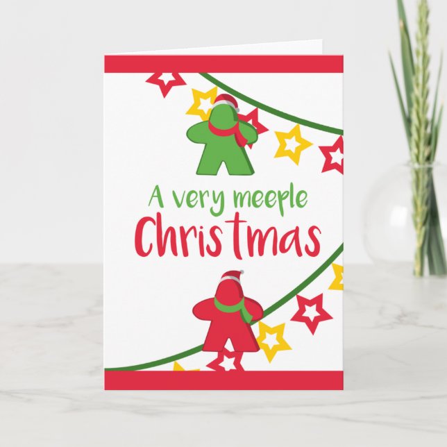 Cartão Natal do jogo do conselho (Frente)