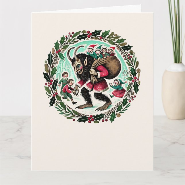 Cartão Natal do Krampus (Frente)