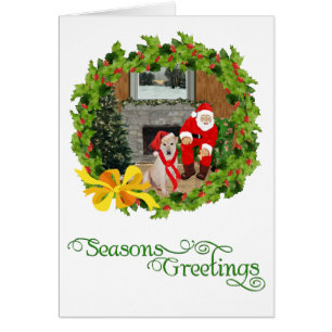 Cartão Natal do Labrador Amarelo