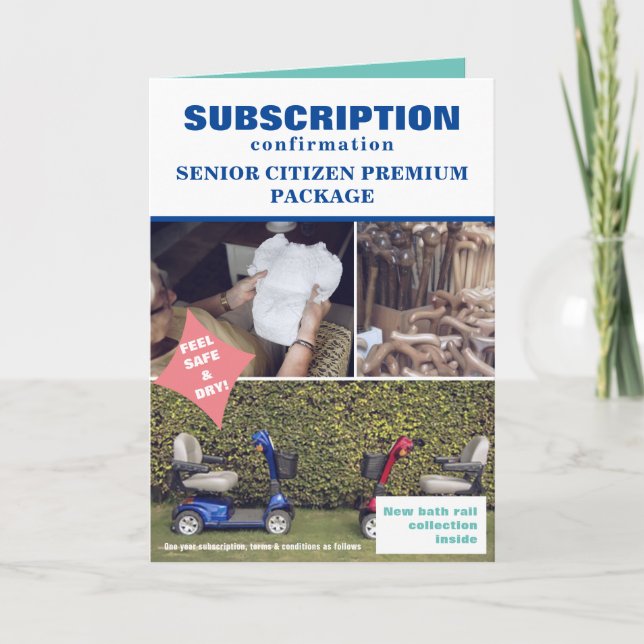 Cartão Natal do Pacote de Mais velho de brincadeira, Foto (Frente)